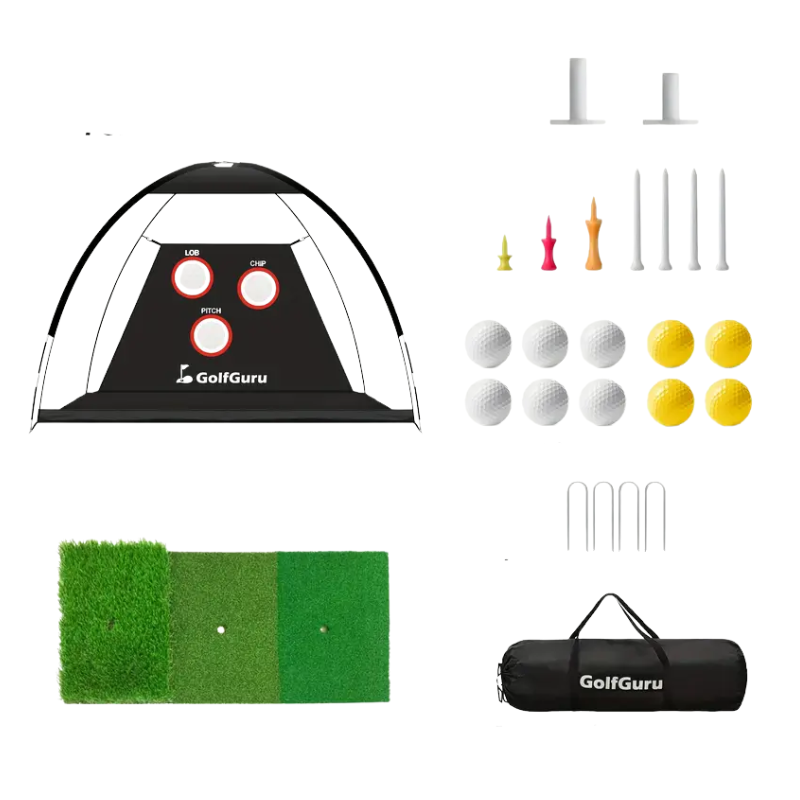 Premium Golf Practice Net with Mat and Target - 300 x 200cm