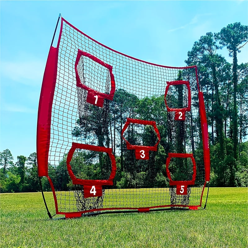 Premium Football Target Throwing Net with 5 Pockets - 213 x 213cm