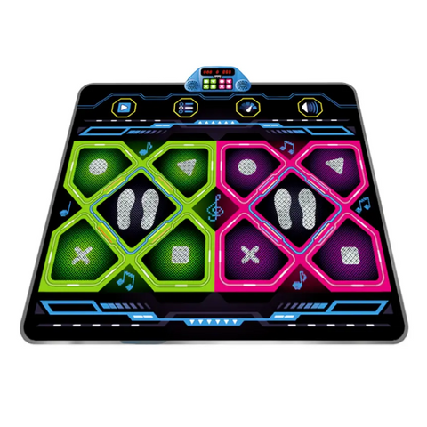 Premium Double LED Dance Pad Rhythm Game Mat 105x90cm with Music and Lights