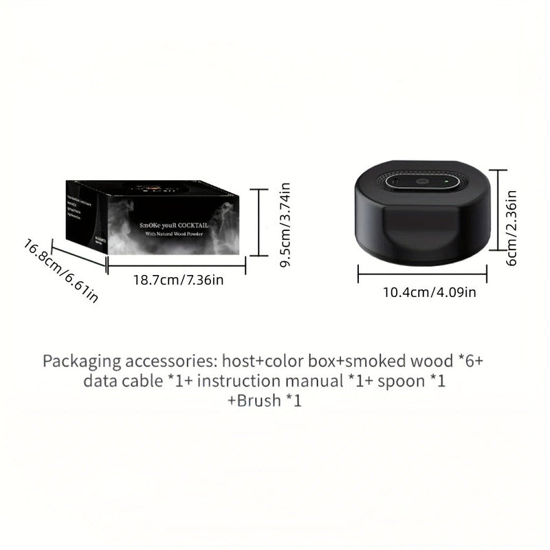 Premium Automatic Electric Whiskey Smoker Gift Set – USB Rechargeable with Wood Chips