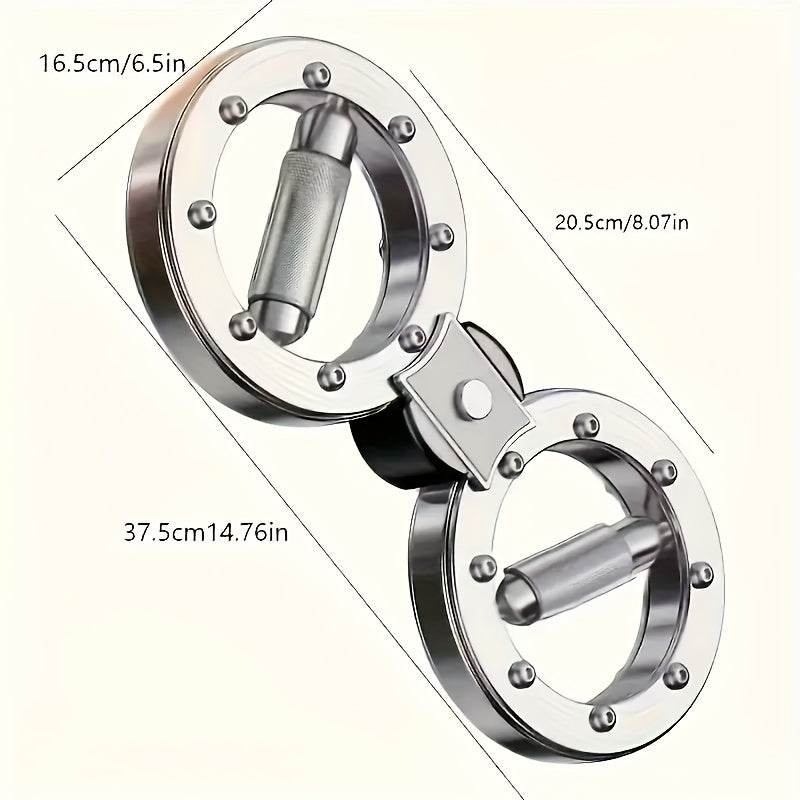 Premium Silvery Adjustable Forearm Exerciser with 360° Rotation