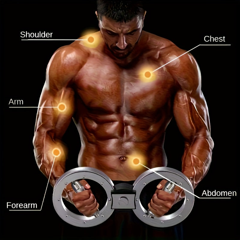 Premium Silvery Adjustable Forearm Exerciser with 360° Rotation