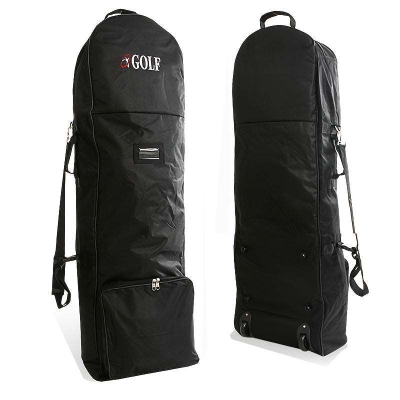 Premium Black Golf Travel Bag with Wheels - 128cm