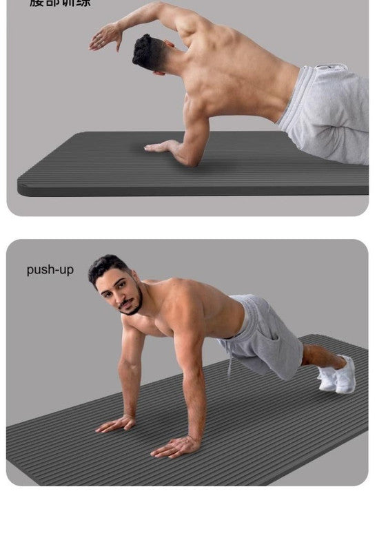 Premium 20mm Shock-Absorbing Yoga Mat with Carry Bag - 200 x 90cm