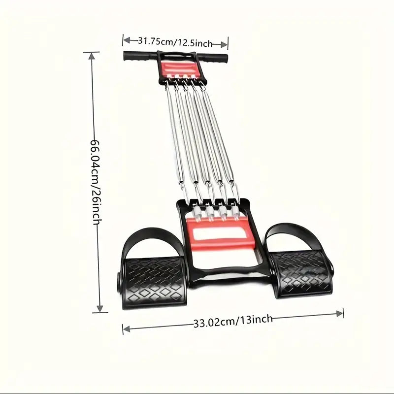 Premium Black Multifunctional Spring Pedal Puller Fitness Tensioner