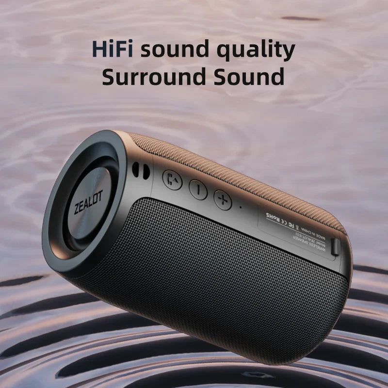 Premium Black Mini Portable Bluetooth Speaker 5W Waterproof 2000mAh