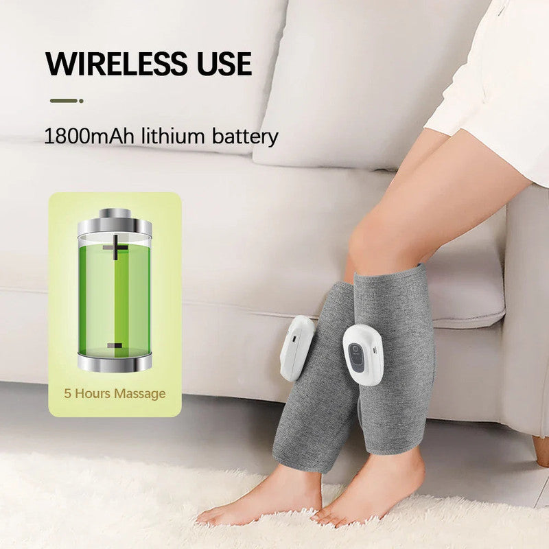 Wireless 360 Air Pressure Calf and Arm Massager Pair with 3 Compression Modes