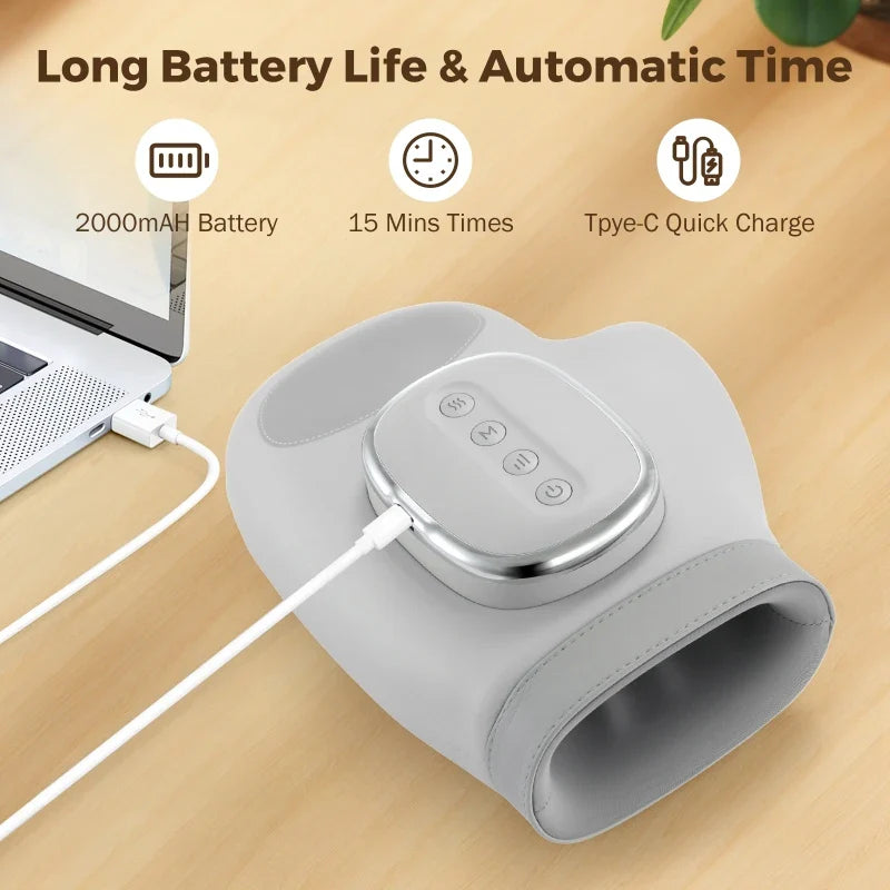 5-Level Electric Hand Massager with Hot Compress Grey - SuperSaverAU - view 3