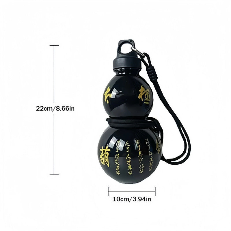 Premium Gourd Water Bottle Set – Black 2 x 800ml Leakproof Bottles