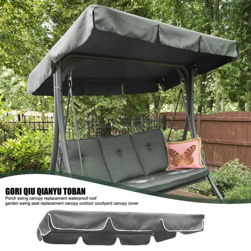 Premium Outdoor Swing Chair Canopy – Grey 190.5 x 132.08cm Replacement Cover
