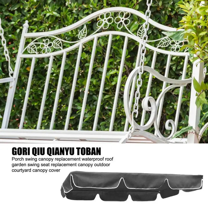 Premium Outdoor Swing Chair Canopy – Grey 190.5 x 132.08cm Replacement Cover
