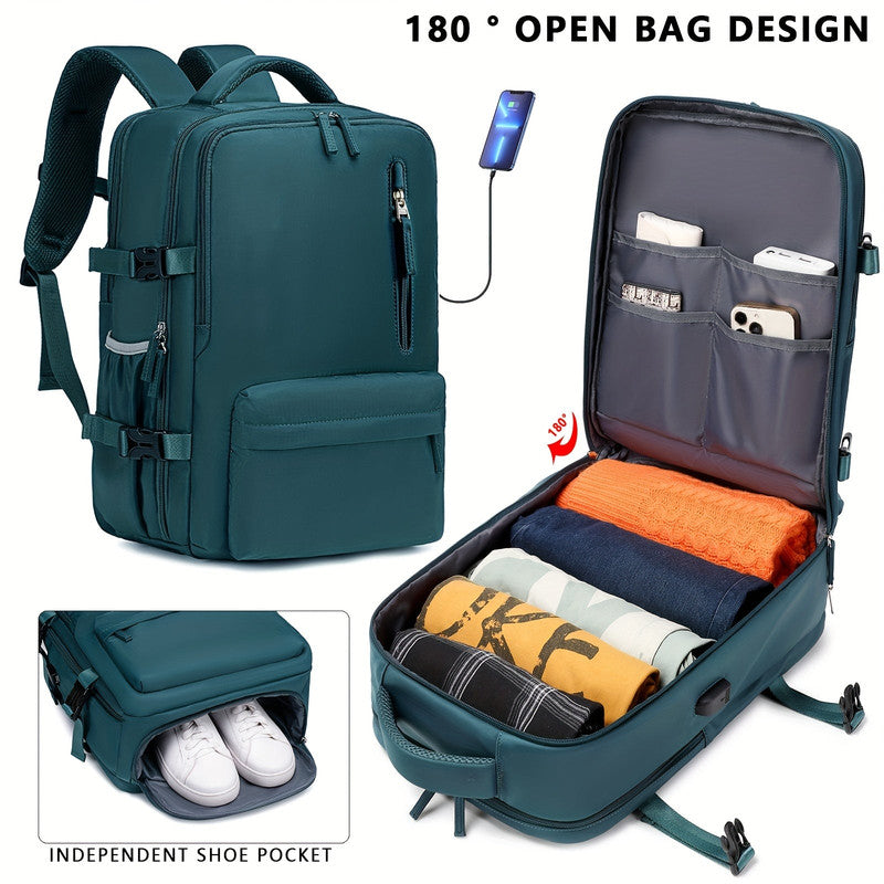 Premium Large Capacity Travel Backpack – USB Charging Port, 30 x 20 x 46cm