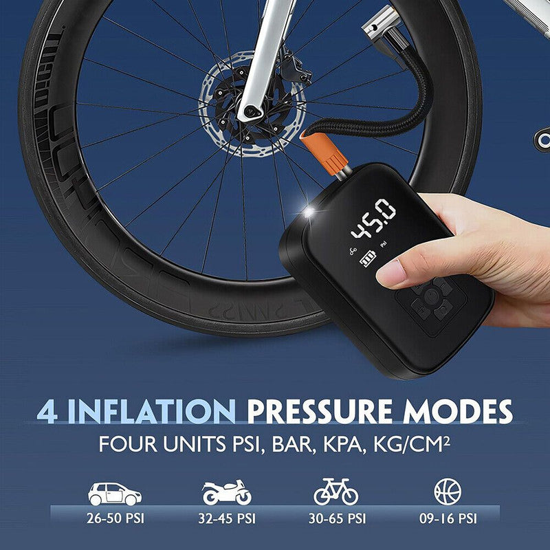 Premium 150PSI Portable Cordless Air Compressor Tyre Inflator 4000mAh