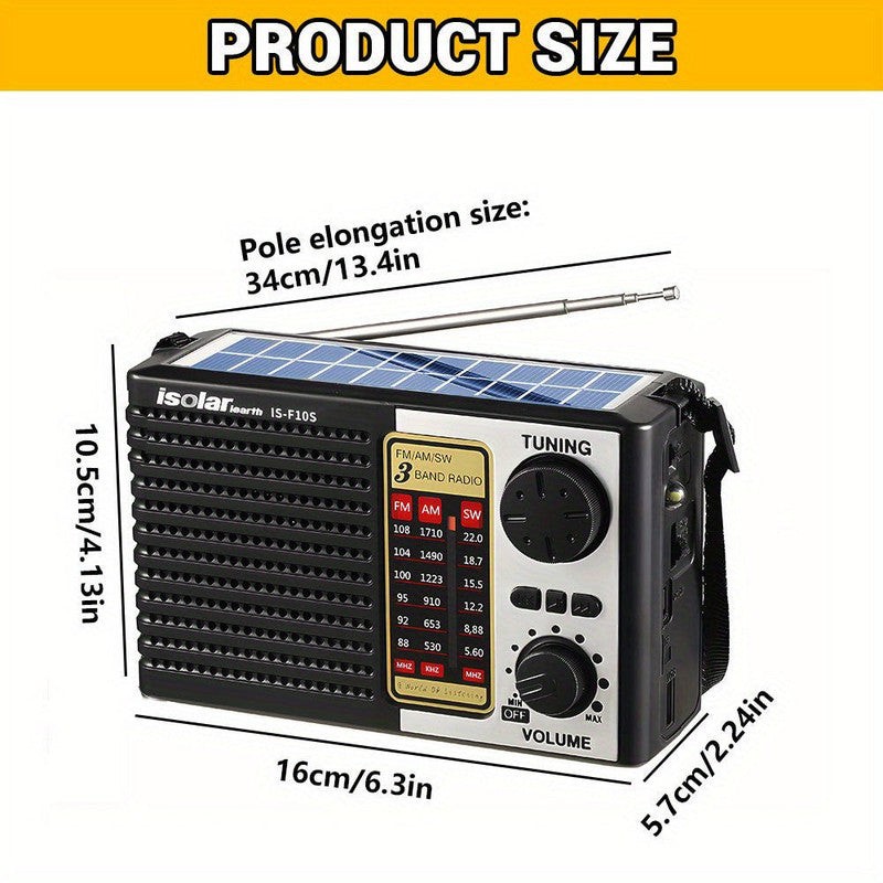 Premium Solar Portable Radio with Digital Speaker FM AM SW