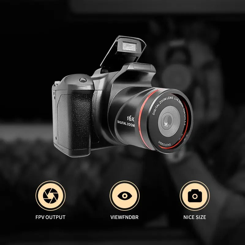 Premium Black 1080P HD Professional Digital Camcorder USB Rechargeable