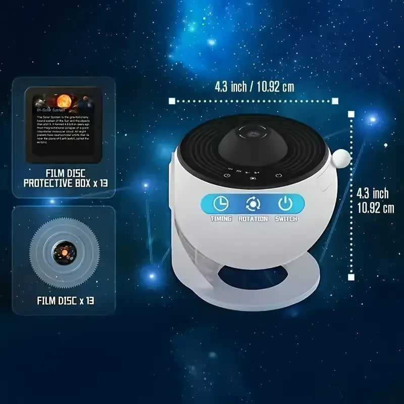 Premium USB Galaxy Star Projector with 13 Discs