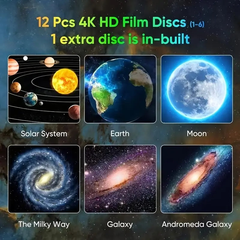Premium USB Galaxy Star Projector with 13 Discs