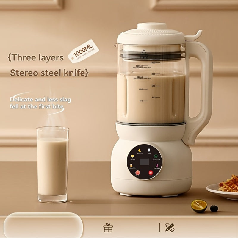 Premium Automatic Nut Milk Maker with Rotating Cleaning Brush 600W