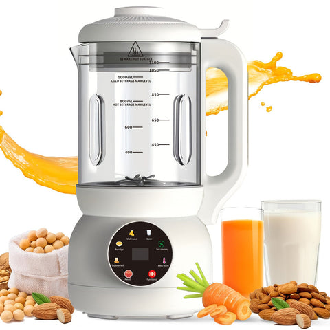 Premium Automatic Nut Milk Maker with Rotating Cleaning Brush 600W