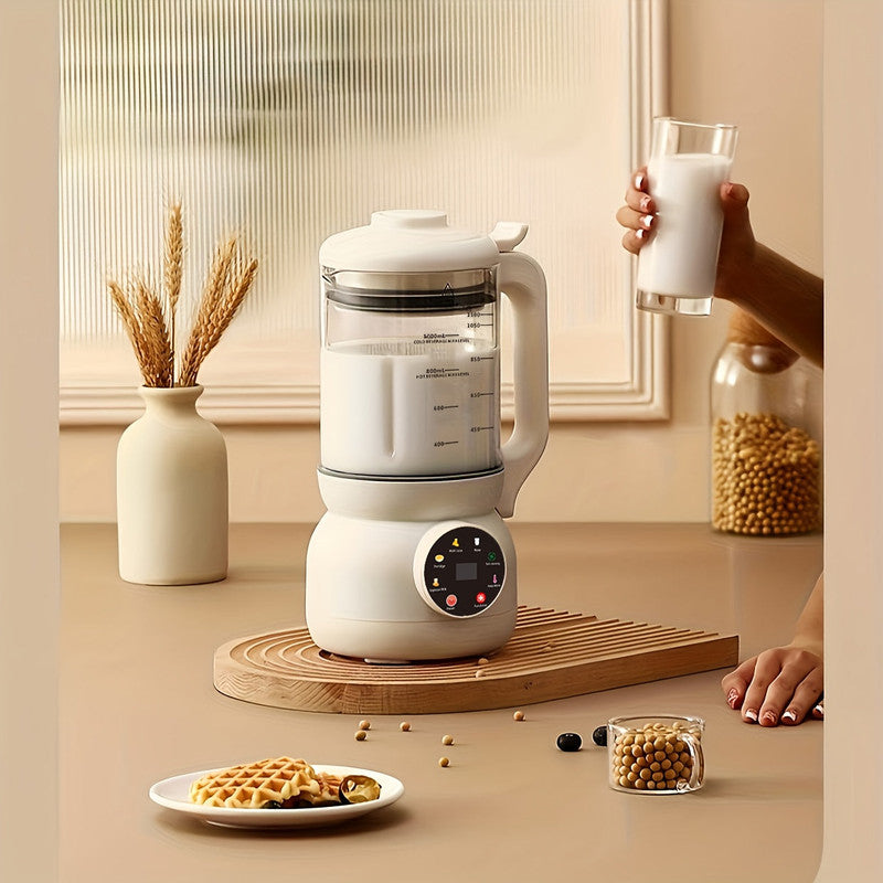Premium Automatic Nut Milk Maker with Rotating Cleaning Brush 600W