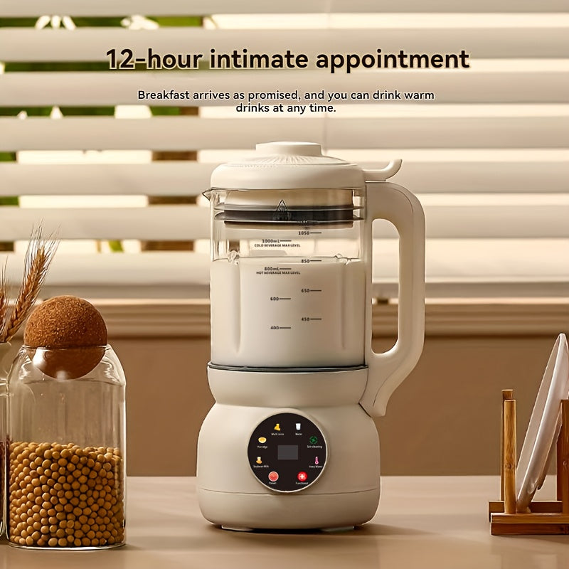 Premium Automatic Nut Milk Maker with Rotating Cleaning Brush 600W