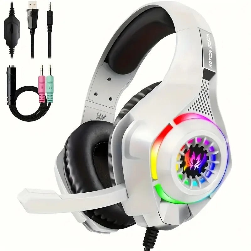 Gaming Headset with Mic, LED Light & Surround Bass - SuperSaverAU - view 5