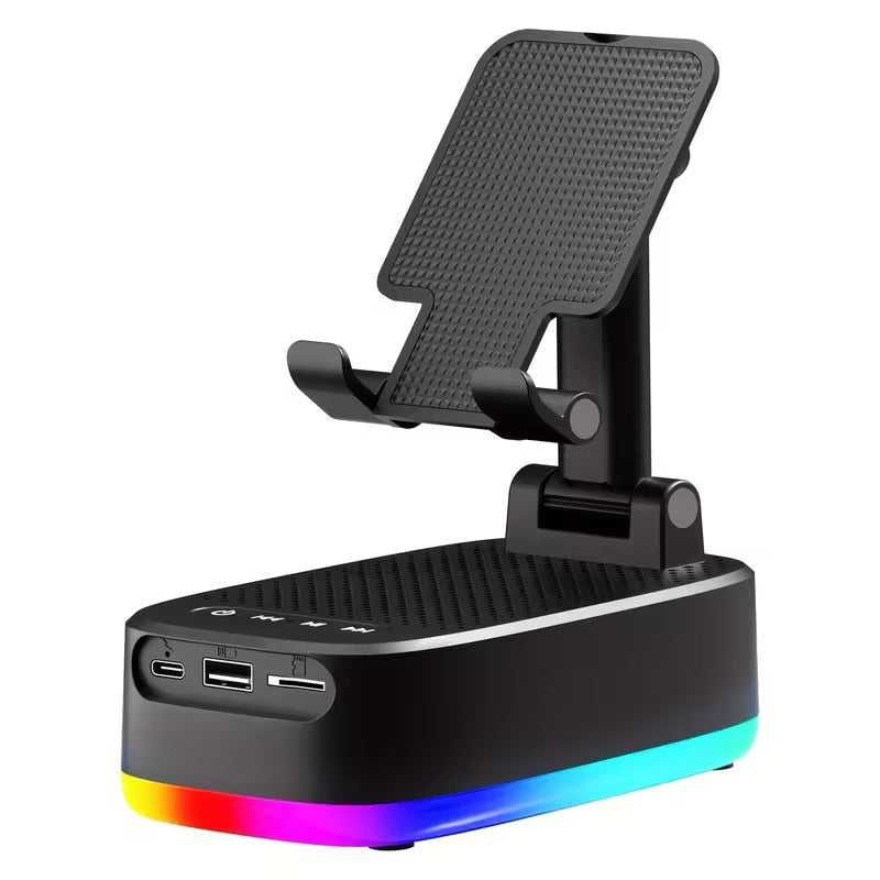 Premium Wireless Speaker with Phone Holder and 1800mAh Power Bank