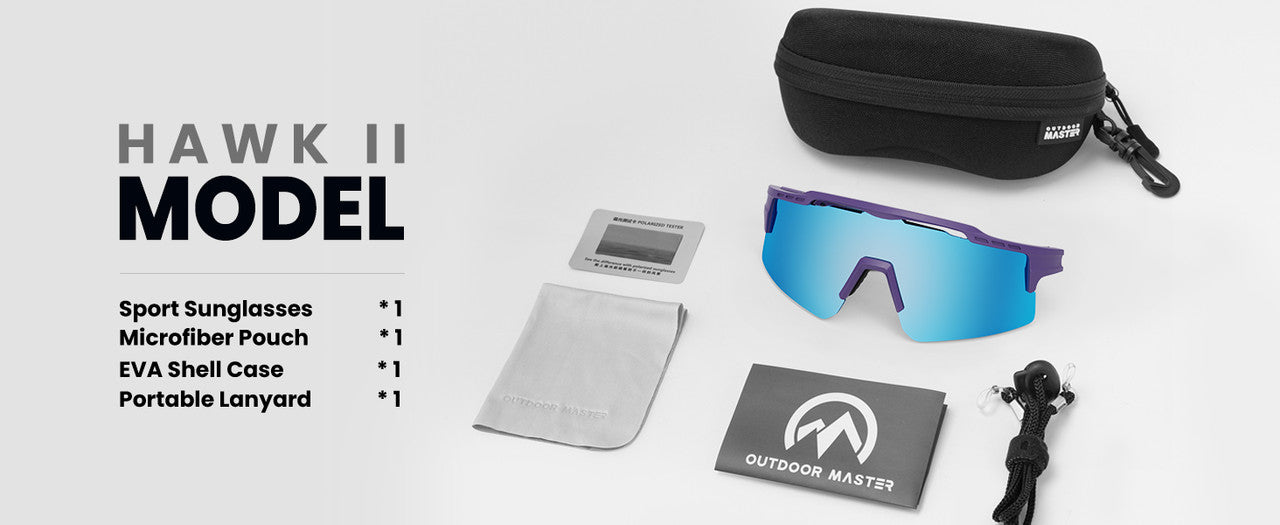 OutdoorMaster Polarized Sports Sunglasses, UV400 Protection, TR90 Frame, White Frame+Revo Blue Cat.3 - SuperSaverAU - view 13