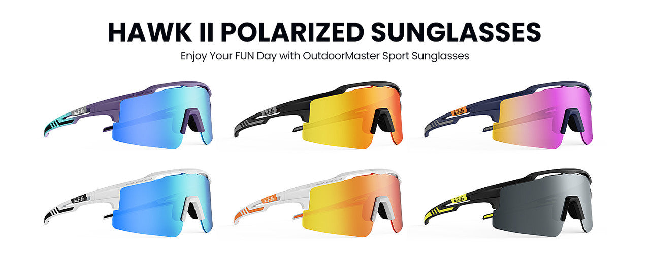 OutdoorMaster Polarized Sports Sunglasses, UV400 Protection, TR90 Frame, White Frame+Revo Blue Cat.3 - SuperSaverAU - view 15