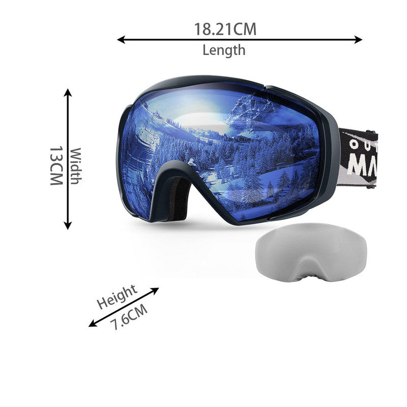 OutdoorMaster Ski Goggles OTG, Adult Size, Anti-Fog, 100% UV Protection - SuperSaverAU - view 2