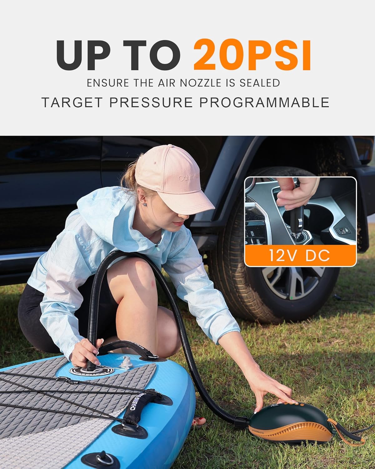 DOLPHIN Electric SUP Pump 20PSI, 3 Boards, Lightweight, Auto-Off, Eco-Friendly - SuperSaverAU - view 3