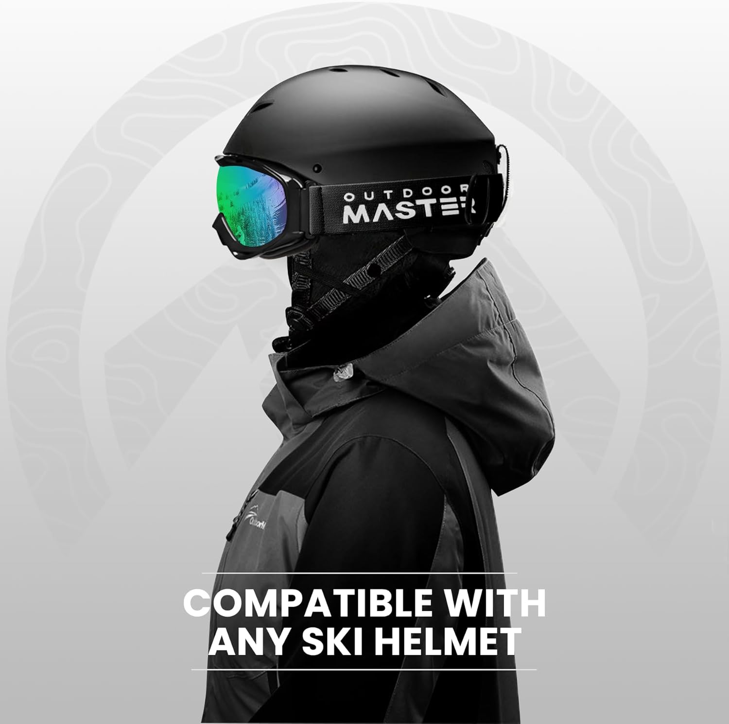 OutdoorMaster OTG Ski Goggles - One Size, Anti-Fog, UV Protection, Unisex - SuperSaverAU - view 4