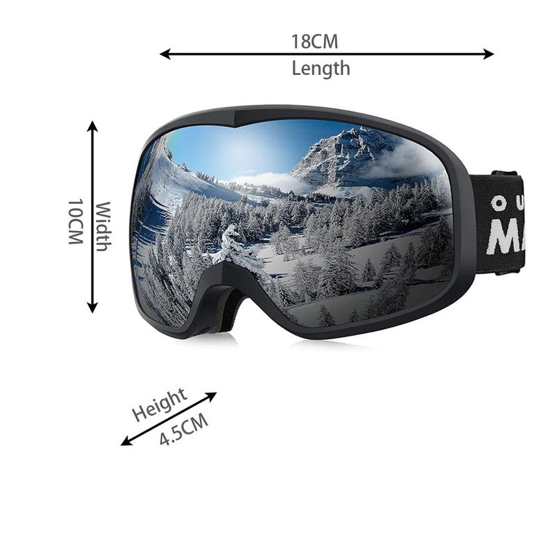 OutdoorMaster Owl Ski Goggles OTG, Anti-Fog, 100% UV Protection, Snowboard Goggles for Men Women Youth - SuperSaverAU - view 2