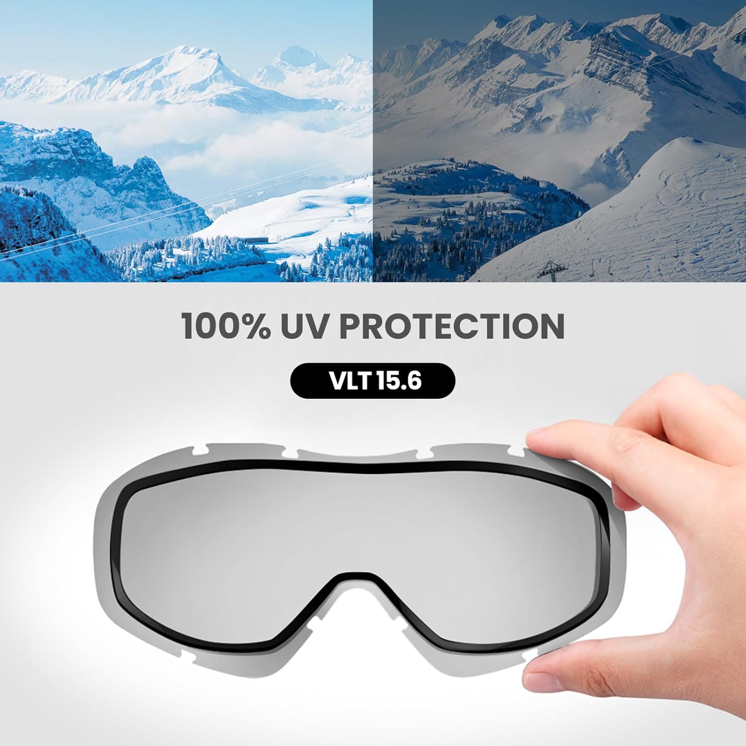OutdoorMaster Ski Goggles - UV Protection, Anti-Fog, One Size, Unisex - SuperSaverAU - view 4