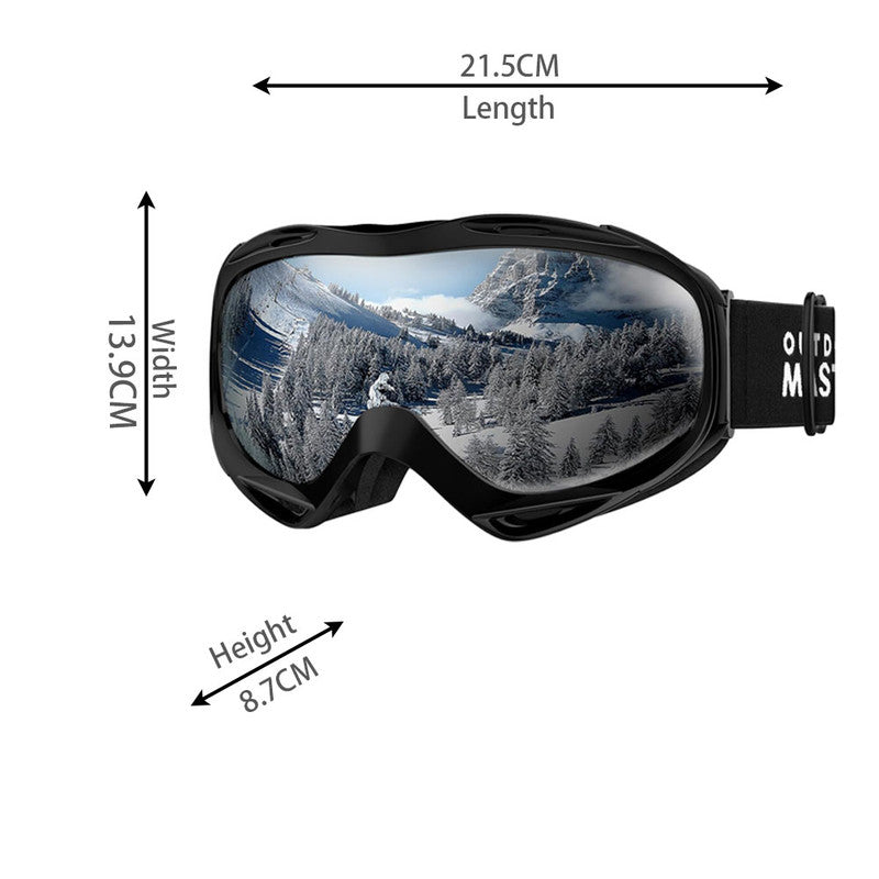 OutdoorMaster Ski Goggles - Over Glasses, 100% UV Protection, One Size, Anti-Fog - SuperSaverAU - view 2