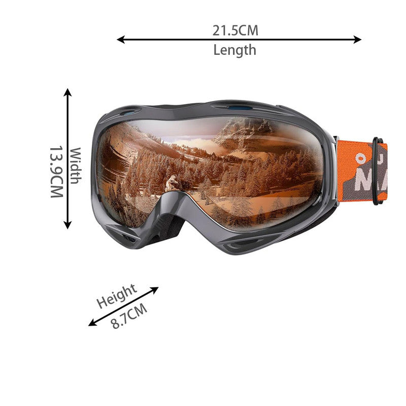 OutdoorMaster Ski Goggles - 100% UV Protection, Anti-Fog, One Size, Unisex - SuperSaverAU - view 2