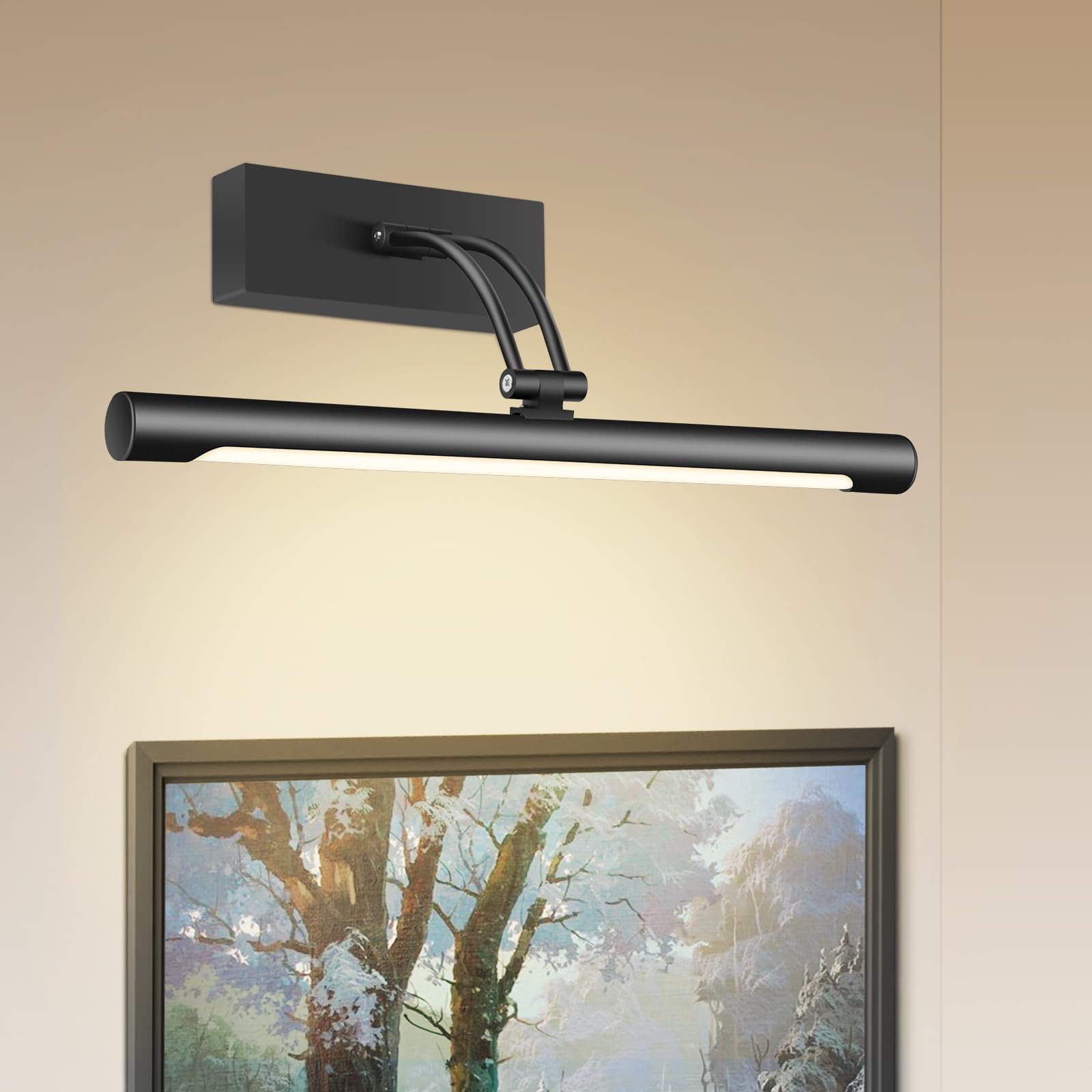 Hardwired Picture Light for Wall Black, 14 Inch LED, Soft Lighting, Rotatable Design - SuperSaverAU - view 1