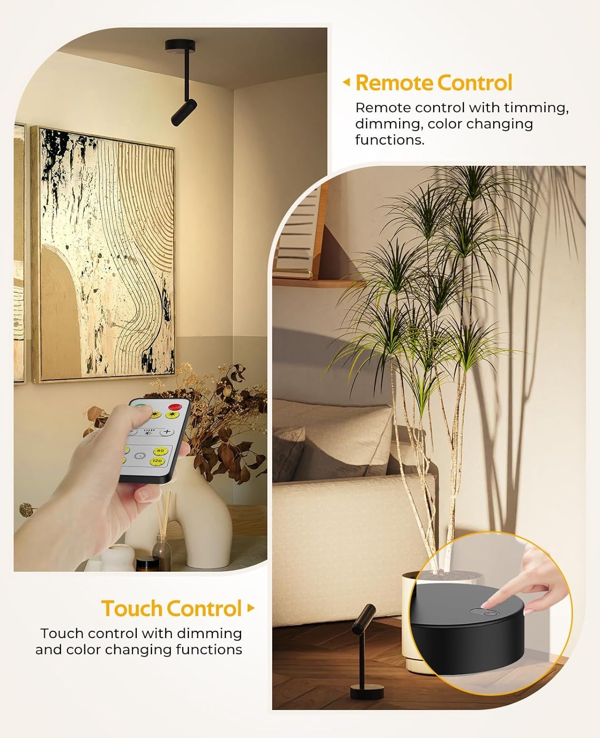 Premium Battery Operated Picture Light Set – 2 Pack, Remote Control & CCT Dimming