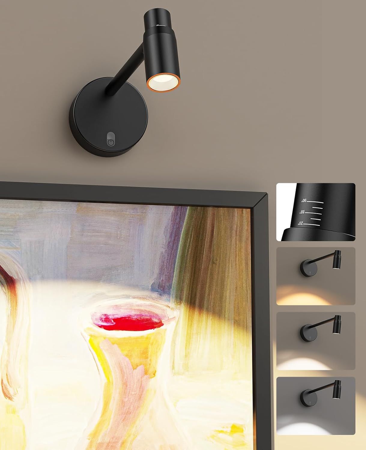 Premium Zoomable Battery Operated Picture Light – 6000mAh Battery with Remote Control