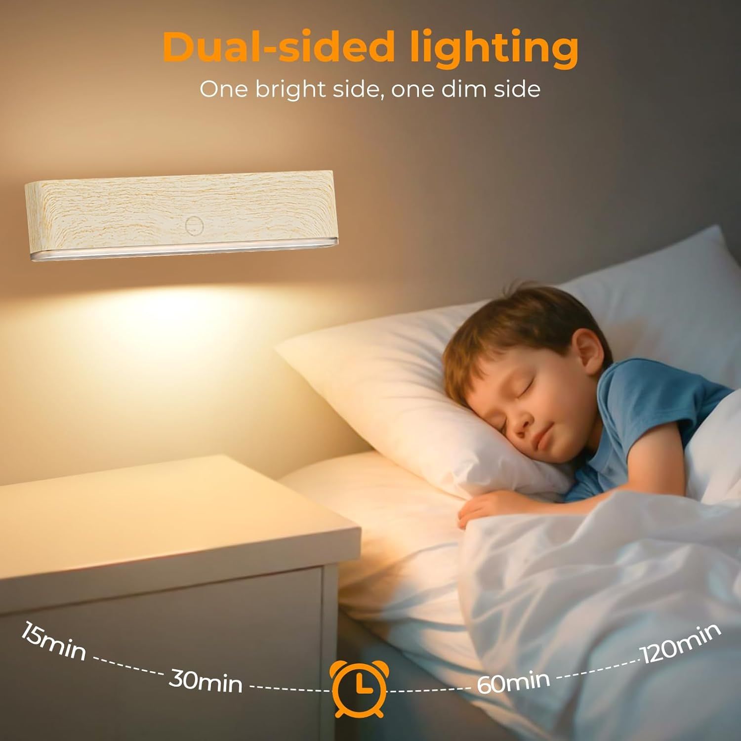 Premium Magnetic Battery Operated Wall Sconces – Beech 2 Pack, 4000mAh Remote Control