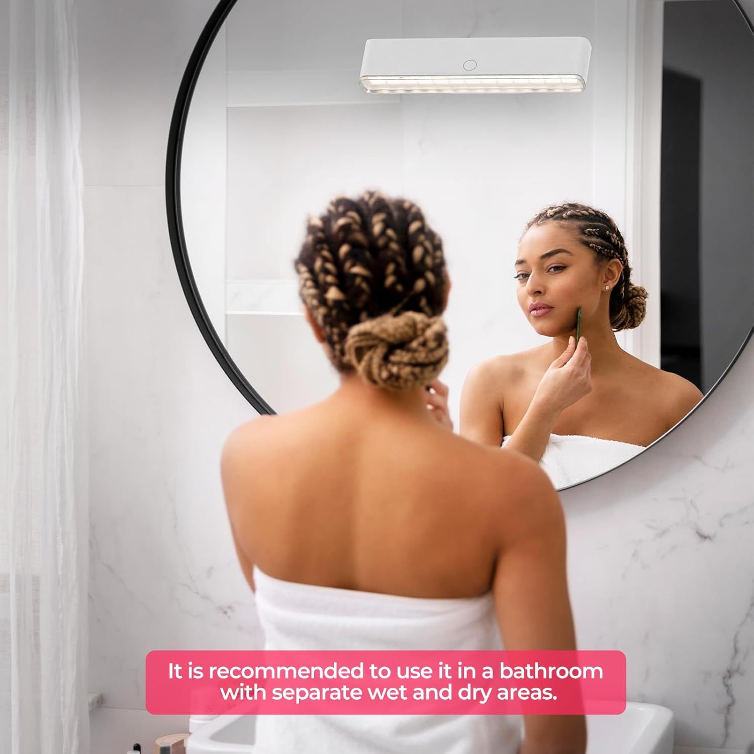 Premium Wireless Vanity Lights – 2 Pack, 4000mAh USB-C Rechargeable with CRI >90