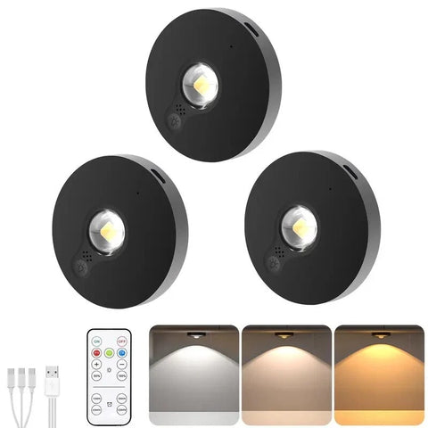 LED Rechargeable Slim Cabinet Light 2cm, Remote Control, Magnetic Mount, Metal - SuperSaverAU - view 1
