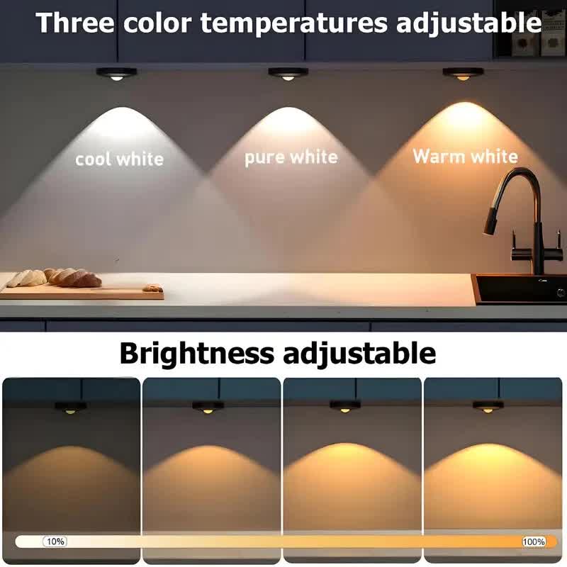 LED Rechargeable Slim Cabinet Light 2cm, Remote Control, Magnetic Mount, Metal - SuperSaverAU - view 4