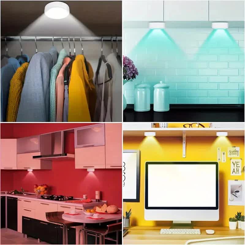 6 Pack RGBW LED Cabinet Lights, Remote Control, Battery Operated, Dimmable - SuperSaverAU - view 6