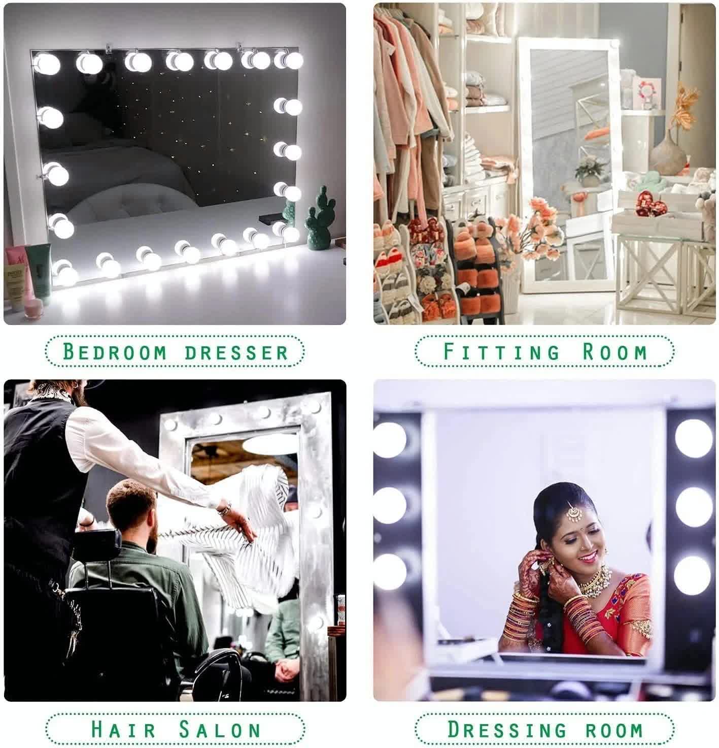 Hollywood LED Vanity Mirror Lights Kit, 4000K Natural White, 10 Bulbs, Dimmable, 12V - SuperSaverAU - view 4