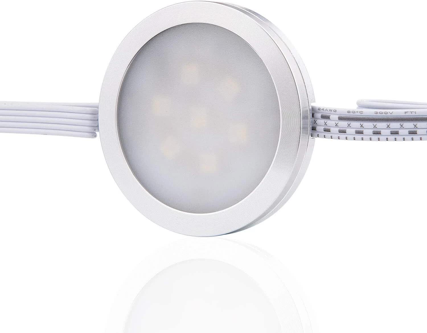 RGBW Under Cabinet Lighting Kit, 10 Pack LED Puck Lights with Remote Control - SuperSaverAU - view 6