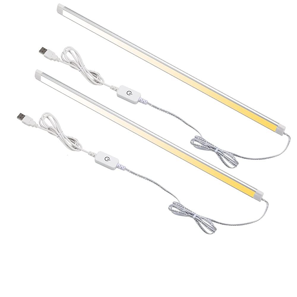Premium Dimmable USB LED Light Bars – 50cm 2 Pack, Touch Sensor & 3 Colour Modes