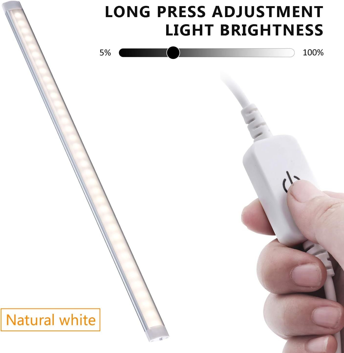 Premium Dimmable USB LED Light Bars – 50cm 2 Pack, Touch Sensor & 3 Colour Modes