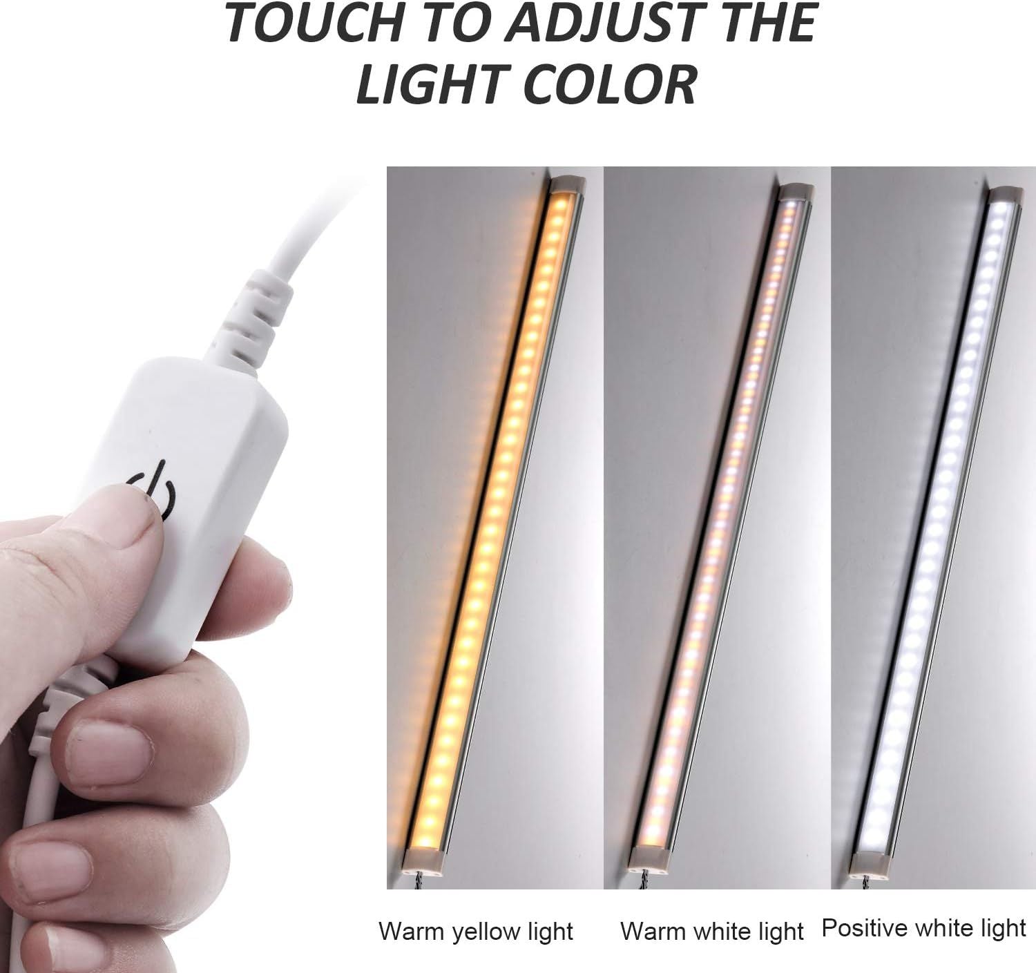 Premium Dimmable USB LED Light Bars – 50cm 2 Pack, Touch Sensor & 3 Colour Modes