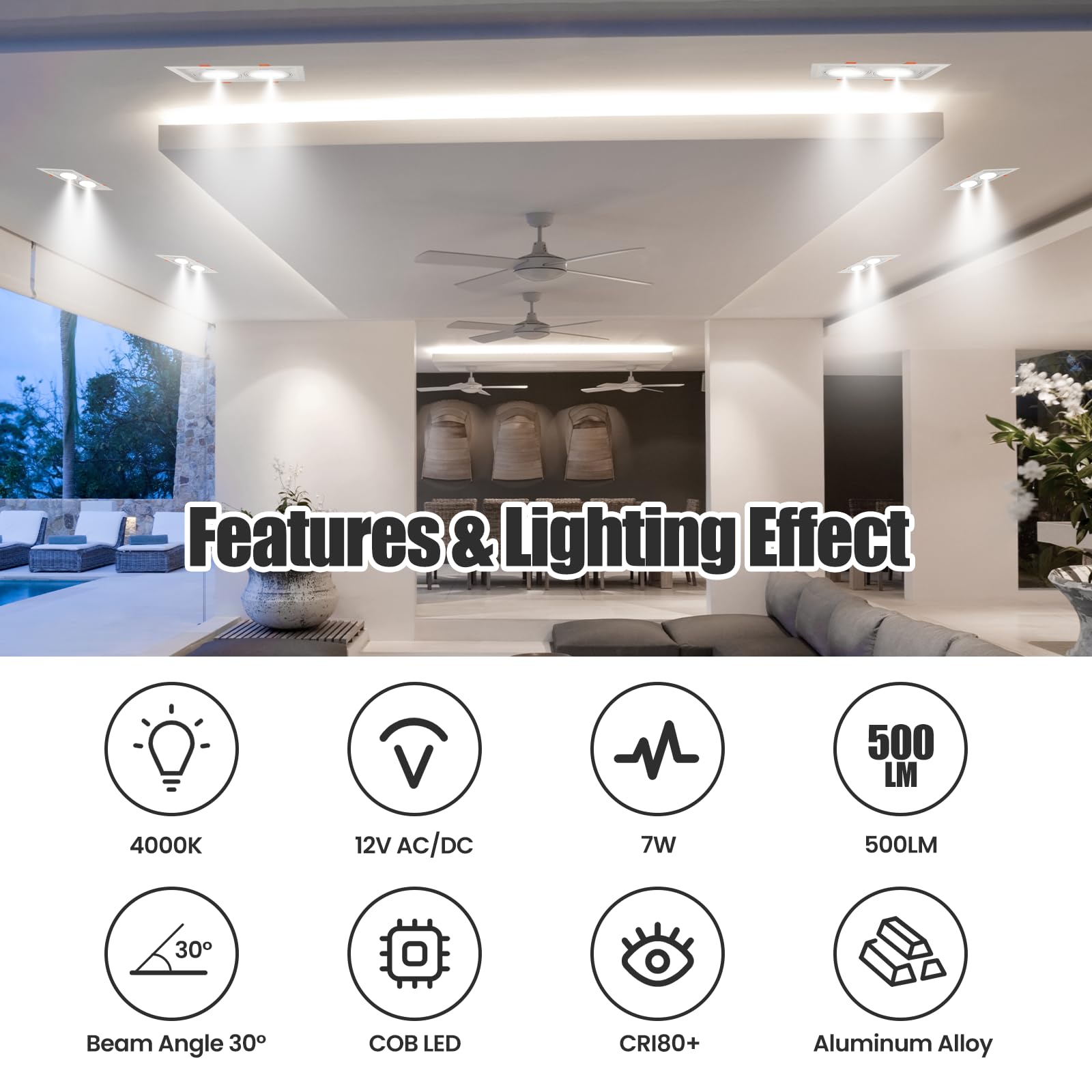 AR70 LED Light Bulb 7W BA15D B15 Base, 500lm Natural White, 4 Pack - SuperSaverAU - view 4